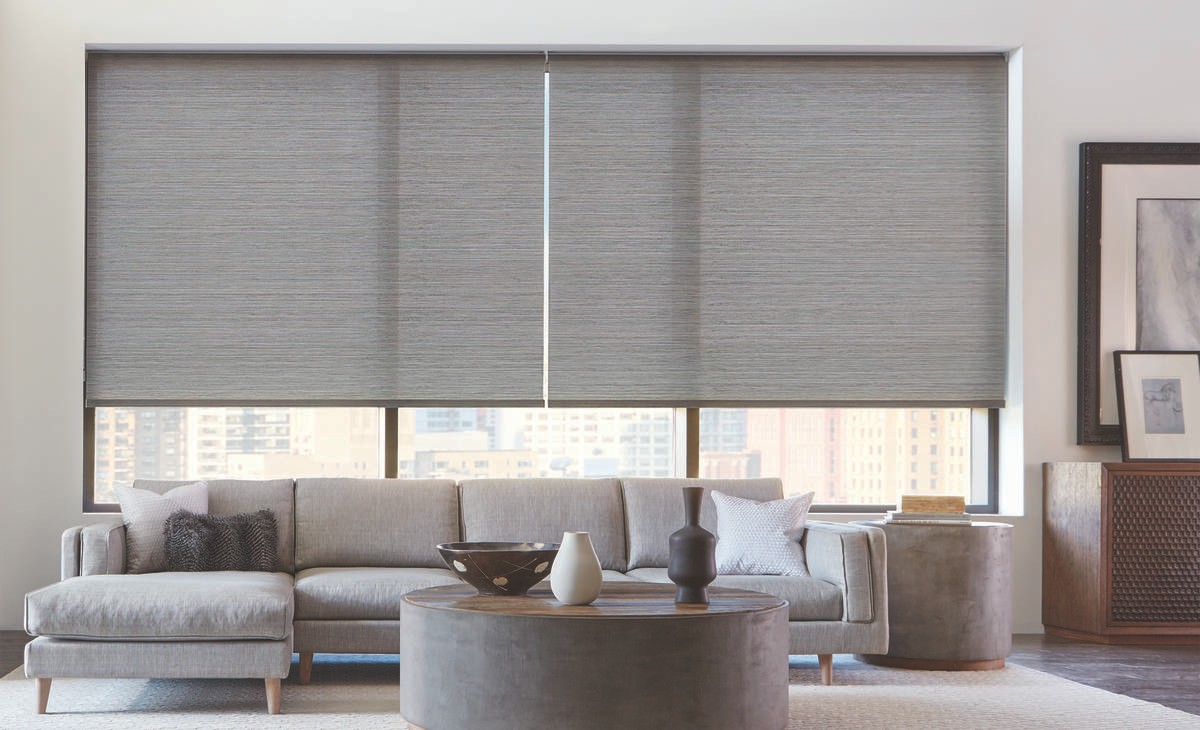 Hunter Douglas Designer Roller Shade near Pittsburgh, Pennsylvania (PA) with custom room-darkening shades for homes.